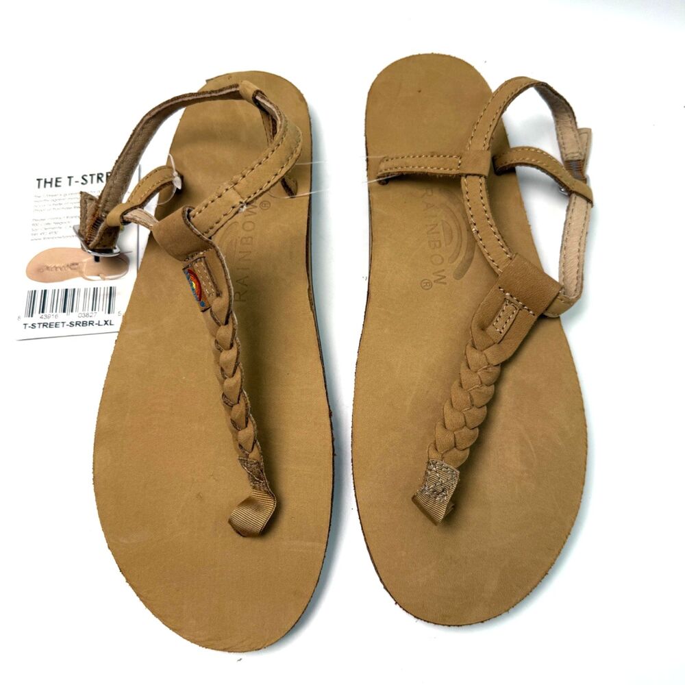 Rainbow‎ T-Street Sandal NWT Womens 8.5-9.5 US Brown Leather Boho Indie Travel